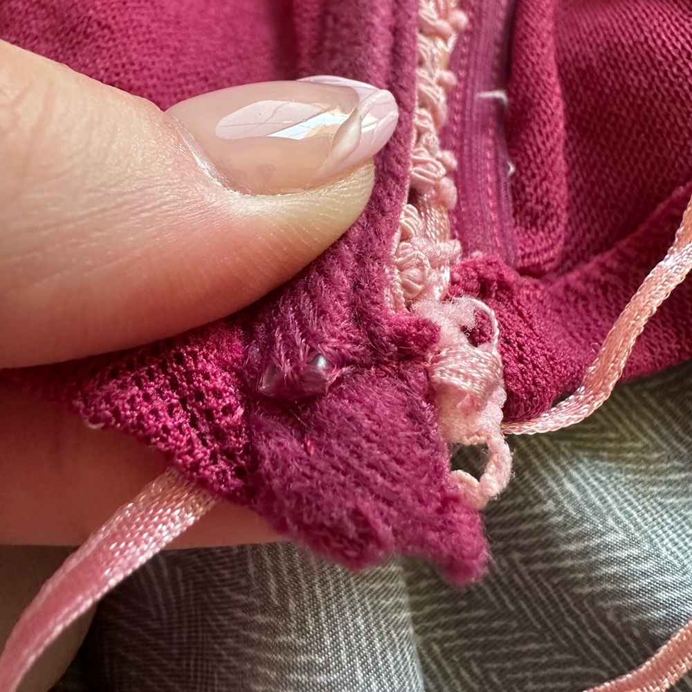 Beautiful Pink Corset Top with Floral Embroidery - Picture 13 of 14